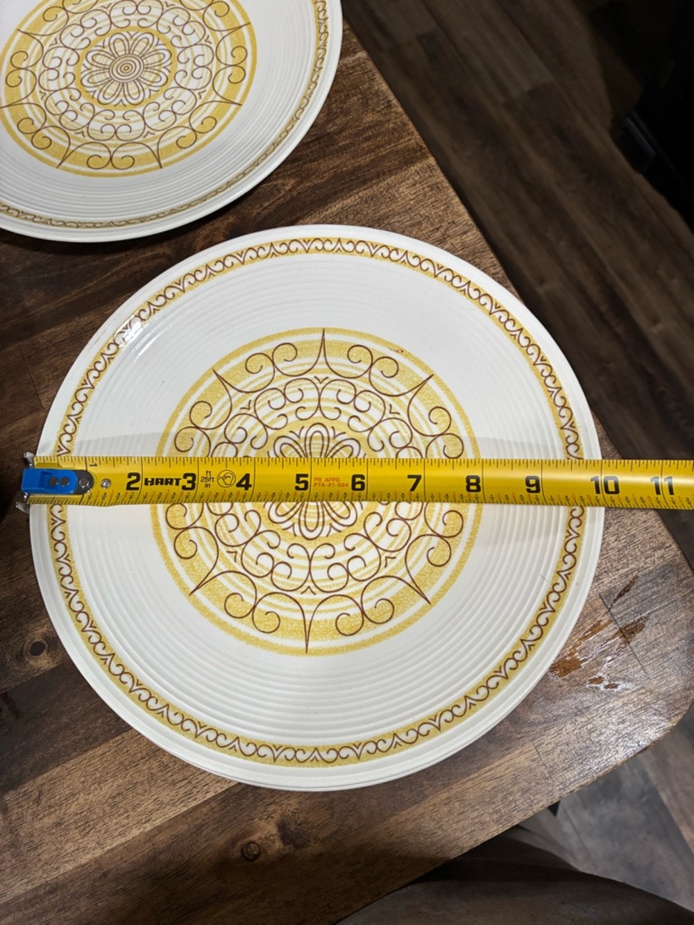 Vintage Retro Max Schonfeld "Sierra" Casual Ironstone 10" Dinner Plate Set of 4 - Picture 6 of 6